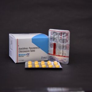 Tablet Brenac CZ - Aceclofenac, Paracetamol, Chlorzoxazone Tablet